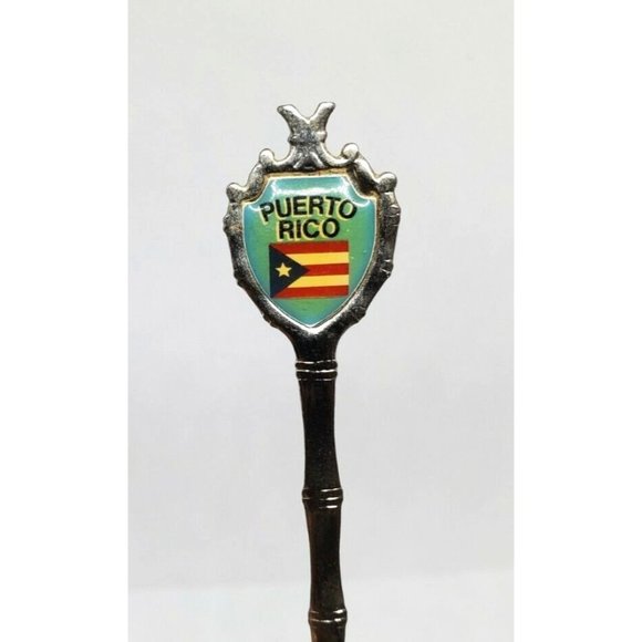 Vintage Puerto Rico Engraved Mini Shovel Map Collectors Spoon Home Décor - Picture 2 of 12